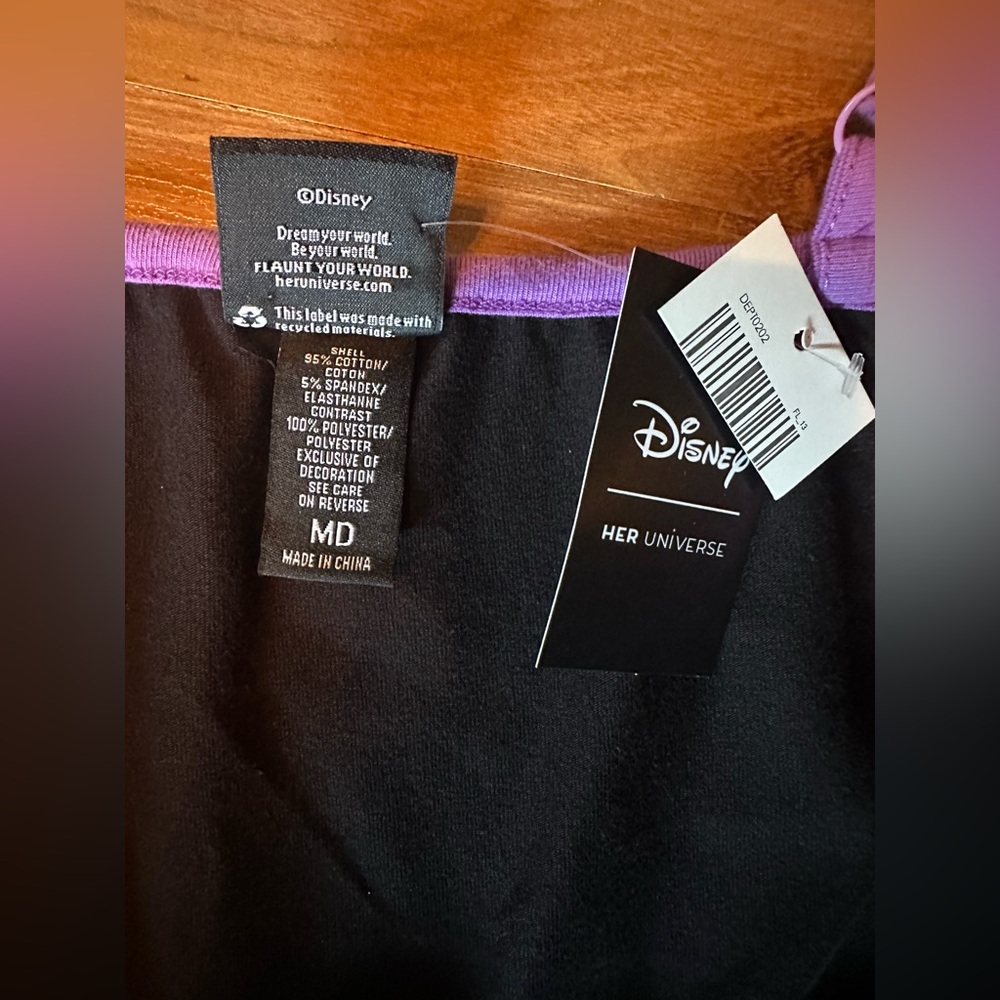 Disney Black and Purple Floral Minnie Mouse Dress - Picture 9 of 12